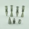 Prego de titânio 6 em 1 Domeless GR2 G2 para falt 10mm 16mm 20mm Aquecedor de bobina para ambos os machos Feminino conjunta 14mm 18mm oil rig equipamento de vidro Bong Water Piper