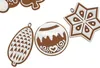 11 st / parti hängande prydnad snöflingor dekorpolymer lera droppe hängen julgran baubles dekoration enfeites de natal ornament set
