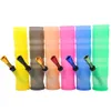 New Folded Portable 7.9 Inches Silicone Bong Water Pipes Plastic Glass Bongs Filter Silicone Oil Rig for Tobacco Smoking Pipes Dry Herb