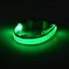 Luz LED Piscando coleira de estimação do cão Ao Ar Livre Luminosa Noite de Segurança Nylon colar Colorido Brilham no Escuro Com Carregamento de Carga USB