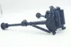 6 "till 9" Compact Spring Return Sniper Jakt Rifle Bipod + Picatinny Rail Mount