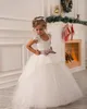 Omuz Dantel Kanat Balo Net Bebek Kız Doğum Günü Partisi Noel Prenses Elbiseler Çocuk Kız Parti Elbiseler Çiçek Kız Elbise