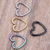 40pcs lot Mixed 4 Colors Ear Cartilage Earrings Piercing Heart Labret Rings Lip Hoop Nose Rings Body Jewelry2736