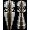 Universal Domeless Titanium Nail 10/14/18mm Male and Female Adjustable Adapter Ti Nail 10mm&14mm&19mm 6 IN 1 GR2 Titanium Nail Glass bongs