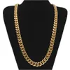 Homens Mulheres Miami Chain Chain Colar de Aço Inoxidável Casting Duplo Segurança Clasps Diamante Corrida Cadeia de Link Chains Hip Hop Jóias 10mm 61cm / 76cm