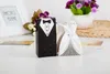 2015 New Arrival Wedding Favor Box 2000 Pairs = 4000 sztuk / partia Bride and Groom Gift Candy Box ze wstążką