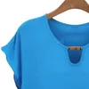 2015 Brand New Plus Size Camicie in chiffon Moda Donna Solid Casual Camicetta estiva Maniche a farfalla Blusas Femininas S-XXL Camisa