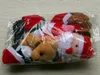 100pcs / lot dhl Gratis frakt 7cm Mini Storlek Merry Christmas Finger Marpet Santa Claus Snowman Bear Plysch leksaker