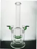 Twin Fugen Glas Bong-Wasserhaare Wasserleitung Waben Perkolator Bongs Bubbler Doppel 14mm Gelenkdünn Rauchrohre