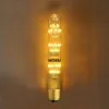 Woxiu T10 T185 T300 Tubular Edison LED-filamentlampa Glasmaterial Vintage Retro 4W 8W 110V-240V E27 2200K varm gul inredning för café hem