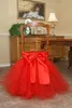 Red Tutu Tulle Country Sashes Satin Bow на заказ стул юбка милые оборками свадебные украшения стул охватывает походные материалы