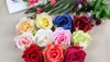 Zijde bloemen groothandel rose hoofden kunstbloemen rose plastic bloemen nep bloemen hoofd hoge kwaliteit zijde bloemen gratis verzending WF001