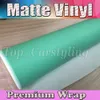 Matt Tiffany Blau Vinyl Auto Wrap Film Mit luftfreigabe Matt Mint Vinyl Für Fahrzeug Verpackung Aufkleber Foile 1,52x30 mt / Rolle (5ftx98ft)