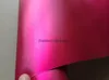 Enveloppes de vinyle en acier brossé chromé rose vif avec dégagement d'air Film autocollant en aluminium chromé brossé Emballage de voiture: 1,52 * 20M / Roll 5x66ft
