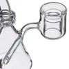 Quartz Thermal Beaker Double Tube Quartz Hookahs Banger Nail Ny design med presentförpackning Pukinbeagle SKGA581-Q