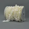 V20 10Meters Creamy/White Half Round Pearl Garland Wedding Cake Banding Trim Ribbon Deco