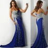 Sparkly Crystal Mermaid Evening Dress Gowns Robe de Soiree Elegant Beads African Formal Prom Party Dress Celebrity Dresses Vestidos de Festa