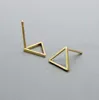 Brincos de Triângulo Hollo Tiny Hollow, de 10 dair Gold Silver Brincos de linha aberta Jóias geométricas para mulheres