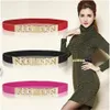 Vintage Women belt Metal Design Clasp Back Stretch Waist belts for women Skinny Elastic Ceinture Cinturones Female Waistband