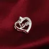 Kostenloser Versand Mode hohe Qualität 925 Silber Liebe Herz mit Diamantschmuck 925 Silber Halskette Valentinstag Urlaub Geschenke Hot 1705