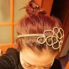 2015 Grande sconto Donne libere di trasporto scava fuori la fascia della testa dell'oro intrecciata Accessori per capelli di stirata Gossip ragazza in azione
