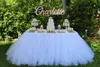 Pure White Table Tutu Saia Decorações De Casamento Toalha De Mesa De Tule Feito Sob Encomenda Por Fábrica de Alta Qualidade Mesa Barato Contornando Para O Partido