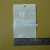 8x14cm (3.1 "x5.5") Beyaz / Temizle Öz Mühür Açılıp kapanabilir Fermuar Plastik Perakende Ambalaj Poşet Fermuar Kilidi Çanta Perakende Paketi ile asın Delik