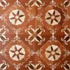 Couleur rouge Balsamo teck plancher en bois marqueterie médaillon incrusté revêtement de sol décoration intérieure panneaux de papier peint carrelage art revêtement tapis en bois