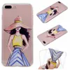 For iPhone 5 5s SE 6 6s 7Plus Case Transparent Clear Soft TPU Back Cute Girl Cover For iPhone 8 iPhone8 Plus Case