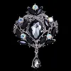 Rhinestone Crystal Crown Brooches Pins Corsage Drop Wedding Brooch cosage women men dress suit Fashion jewelry will and sandy