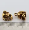 MIC 200 pièces or Antique 3D petit casque de Football breloques pendentifs bijoux à bricoler soi-même 13x11mm2822