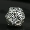 925 STERLING SILELE STIMINER DAISY Clip Bead con Clear CZ Fits European Pandora Jewelry Prending Colgante 5862466