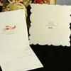 Свадебные приглашения Креативные пригласительные билеты высокого качества по индивидуальному заказу 3-кратные приглашения с украшением в виде сердца Фиолетовый Бежевый Красный Цвет2992653