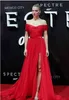 Red Carpet Avondjurken 2020 Off The Shoulder A Line Side Split Red Chiffon Long Vestidos de Fiesta Prom Dress Celebrity Formele Towns