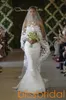 Ew designer longo capela trem casamento blush véus tule sheer borda de renda uma camada branco marfim apliques véus de noiva3947126
