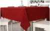 Julduksdukar Bröllop Broderiet Bordduk Polyester 140cm * 180cm Solid Färger Röd matbord täcker banketten semester dekoration