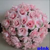 Mooie kussende bal Pomander bloemen bal met bladeren 12 "dia voor bruiloft kleuterschool decortion levert gratis verzending