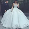 Arabic Lace V Neck Ball Gown Wedding Dresses Spaghetti Straps Sheer Neckline Bohemian Wedding Gowns Personalized Zipper Back Brida4342711