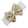 15% Off Hot Sale 15st Fashion Barn Stora Sequined Bow Hårband Baby Hår Julprodukter Hår Tillbehör Drop Shipping