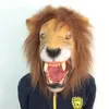 Scary Lion Latex Mask Realistic Animal Head Mask med hår Halloween Masquerade Party Cosplay Costume Christmas Novelty Gift 6582045