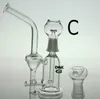 Tubo de agua de bong de vidrio de 14,4 mm de venta caliente con clavo de cúpula y tazón de dos funciones