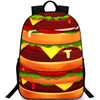 Hamburger backpack Meat sandwich daypack Burger food schoolbag Leisure rucksack Sport school bag Outdoor day pack2018114