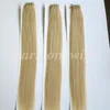 Tape 50g 20pcs nas extensões do cabelo cola de pele Trama 18 20 22 24inch # 60 / Platinum Blonde índio brasileiro Remy cabelo humano HARMONIA