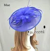 Vintage Multi Color Bridal Hats for Woman Hats Pillbox Fascinator Hats Wedding Guest Hat Formell kväll Huvudbonad Feather Perching 2724338