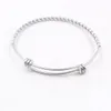 5pcs lOT Adjustable Bangle Bracelet Thin 1.6mm THICK Expandable Bracelets, Bulk Stainless Steel Jewelry Making Supplies 65MM High quality