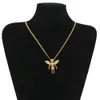 Nuevo 18K chapado en oro Boy Angel Girl Angels Colgante Micro Angel Piece Collar para hombres Mujeres Hip Hop Charm jewelry Envío gratis