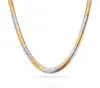 Gloednieuwe Charming True Never Fade 316L Rvs Goud Zilver Twee Tone Platte Snake Link Chain Ketting Unisex 24 '' 4.2mm