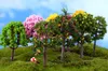 6pcs Mini Tree di mele Ambientazione di ciliegio Decorativo Micro Micro Micro Paesaggio Fata Giardino Giardino Miniature Fai da te Home Decor