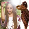 18 inç 3s Kutu Örgüler Sentetik Örgü Saç Tığ Örgüler Saç Kadınlar Için 100g Tığ Saç Uzantıları ABD Büküm Goddess Locs Dreadlocks