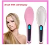 Beautiful Star White Pink Straightening Irons Come With LED Display Electric Straight Hair Comb Brush US EU AU UK Plug with Black Box